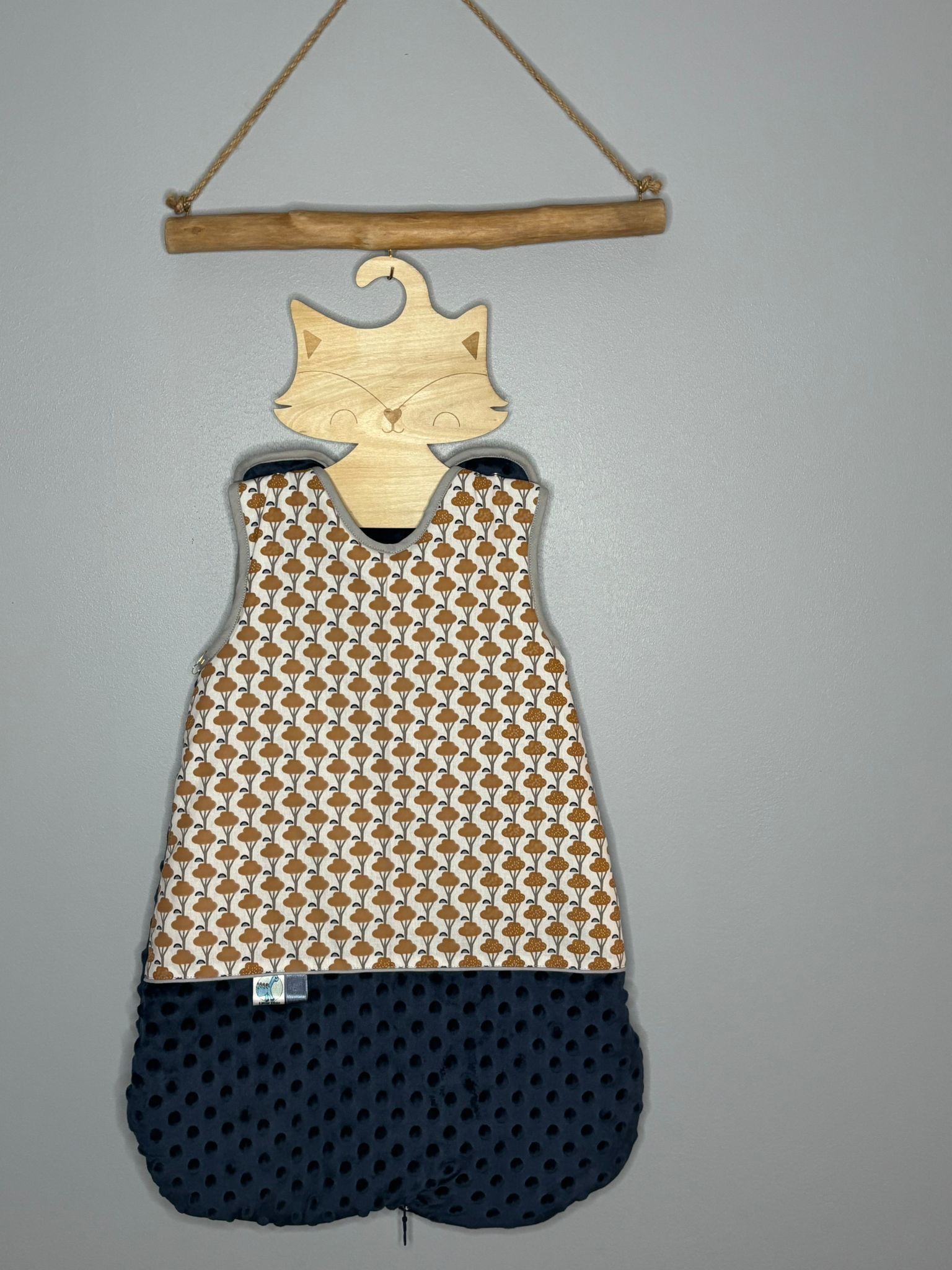 Gigoteuse OEKO-TEX® - Petit arbres Moutarde & Nuit