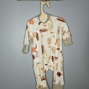 Pyjama OEKO-TEX® - Feuillage aquarelle beige