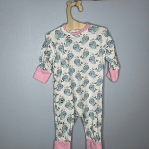 Pyjama OEKO-TEX® - Petites baleines bleu pastel