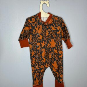 Pyjama OEKO-TEX® - Animaux de la forêt orange brûlé