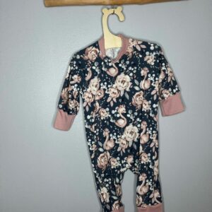 Pyjama OEKO-TEX® - Flamants roses et fleurs vintage