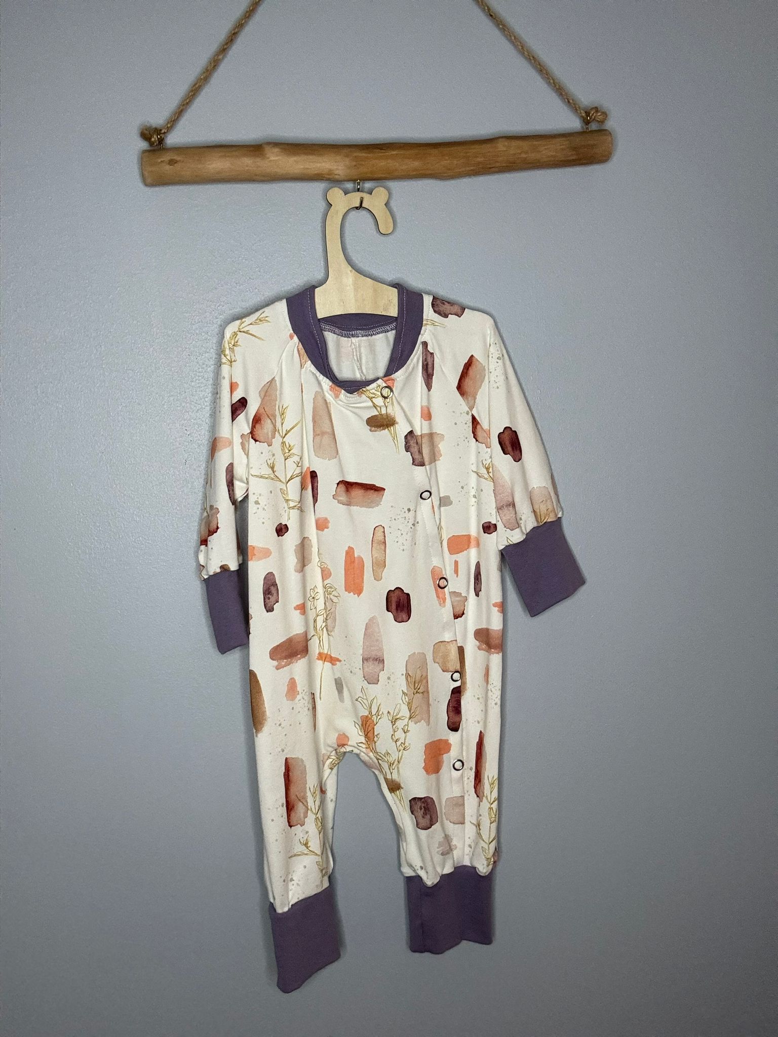 Pyjama OEKO-TEX® - Aquarelles terre cuite et lavande