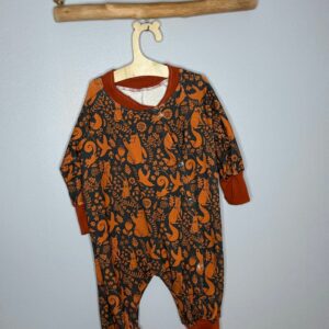 Pyjama OEKO-TEX® - Animaux de la forêt orange brûlé