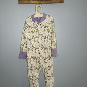 Pyjama OEKO-TEX® - Motif feuillage sauvage mauve & olive