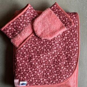 Sortie de bain OEKO-TEX® - Fleurie Framboise