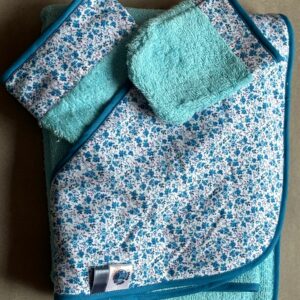 Sortie de bain OEKO-TEX® - Éponge bleu lagon