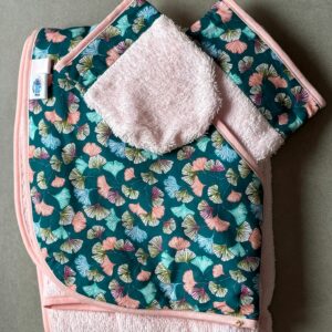 Sortie de bain OEKO-TEX® - Feuilles ginkgo multicolores