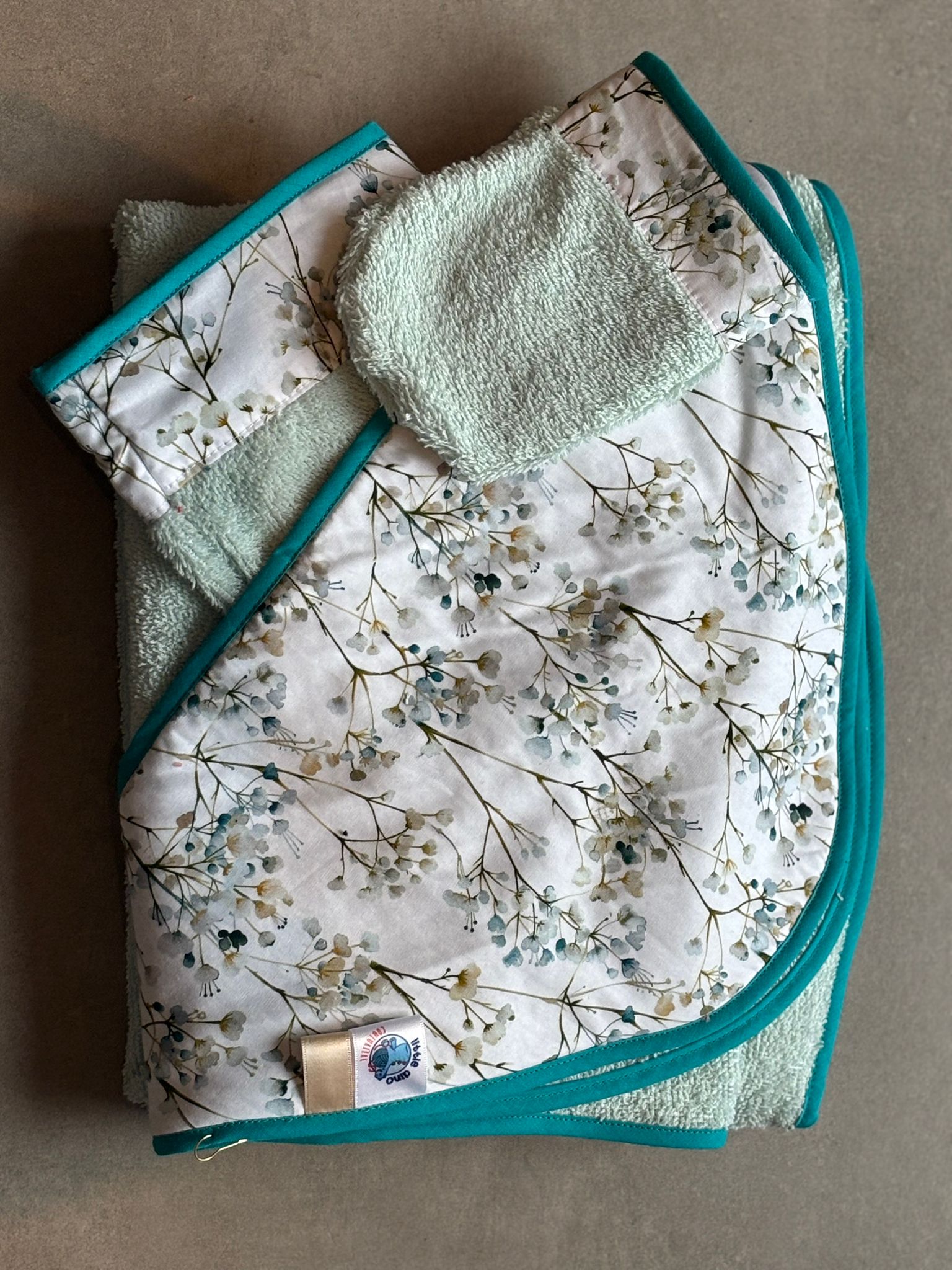 Sortie de bain OEKO-TEX® - Brindilles aquarelle