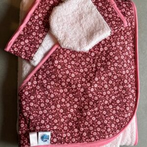 Sortie de bain OEKO-TEX® - Floral Prune