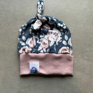 Bonnet OEKO-TEX® - Bouquet rose poudré