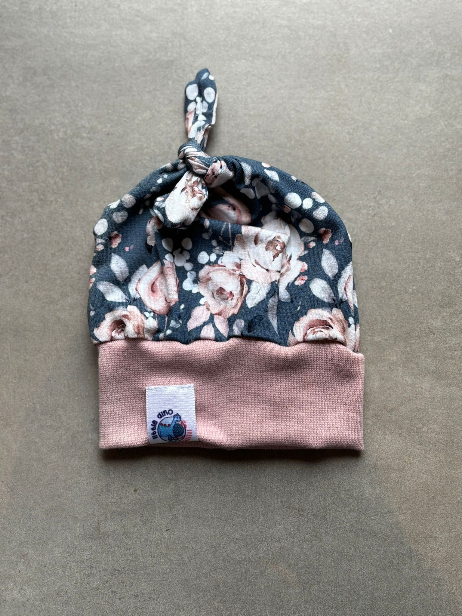 Bonnet OEKO-TEX® - Bouquet rose poudré