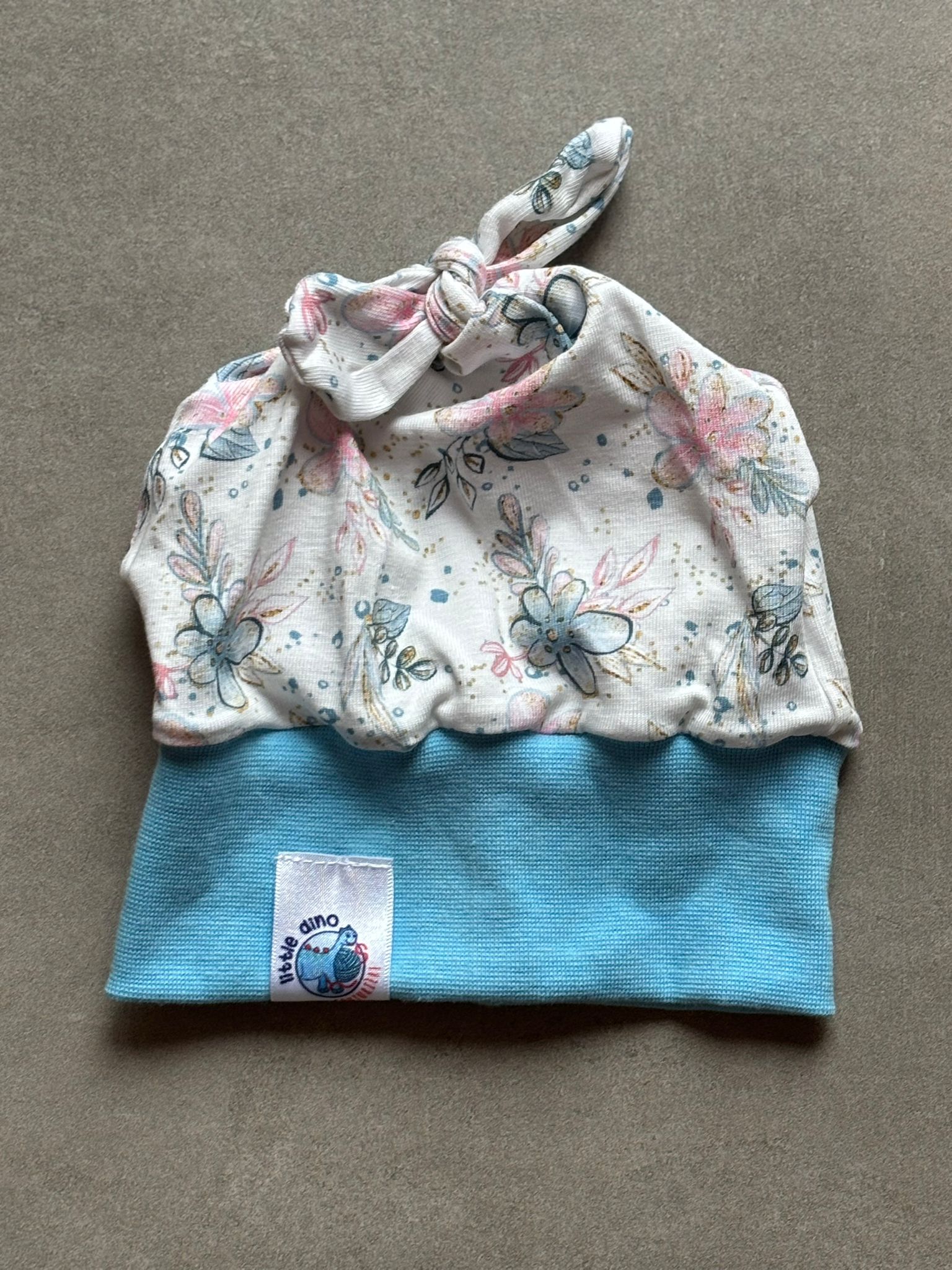 Bonnet OEKO-TEX® - Douceur Florale Bleu Pastel