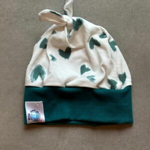 Bonnet OEKO-TEX® - Cœurs Vert Émeraude
