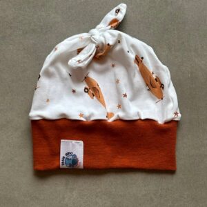 Bonnet OEKO-TEX® - Avions & Étoiles Orange