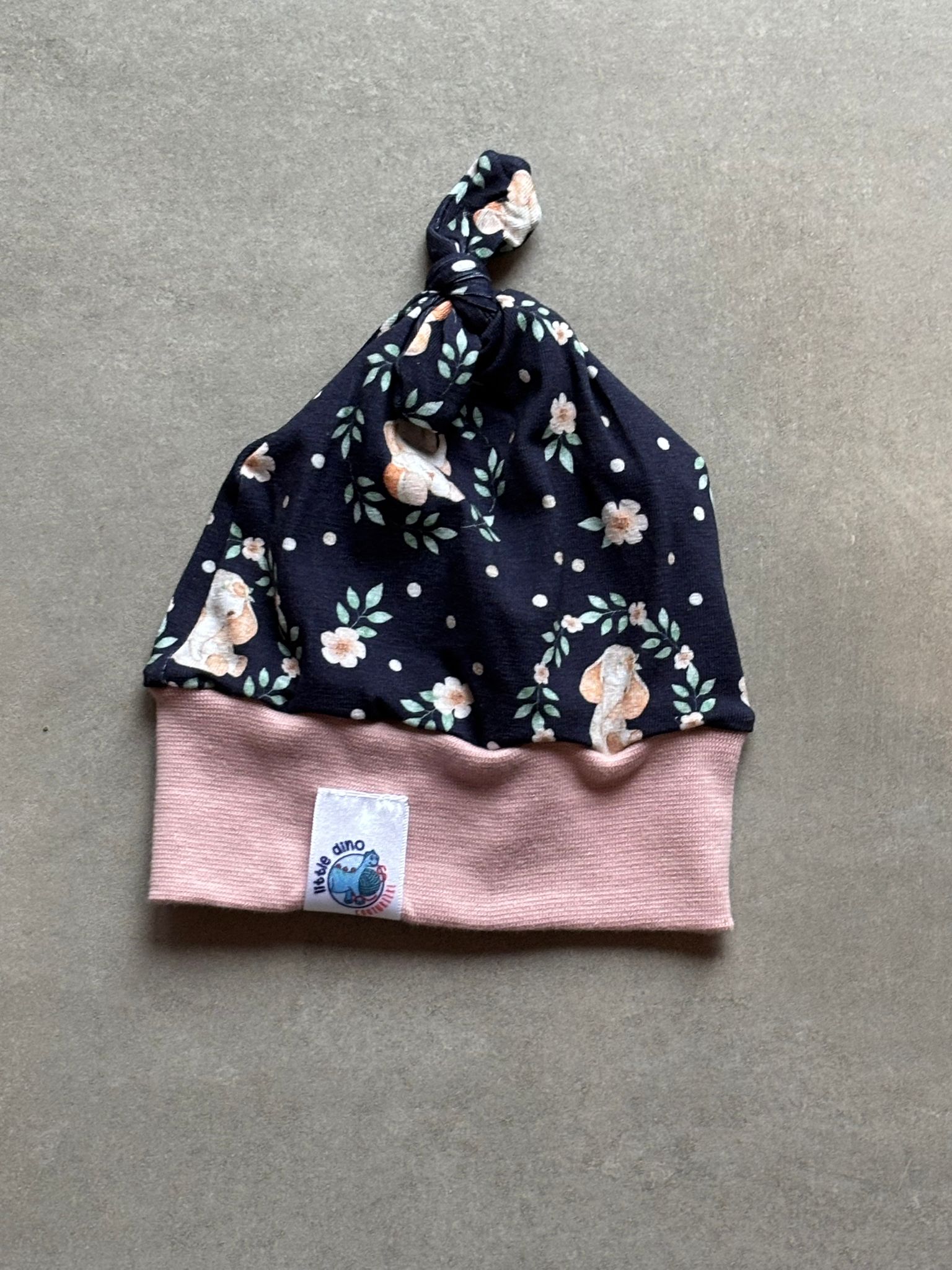 Bonnet OEKO-TEX® - Renard Fleuri Marine