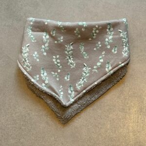 Bandana éponge OEKO-TEX® - Petites pousses vert d’eau