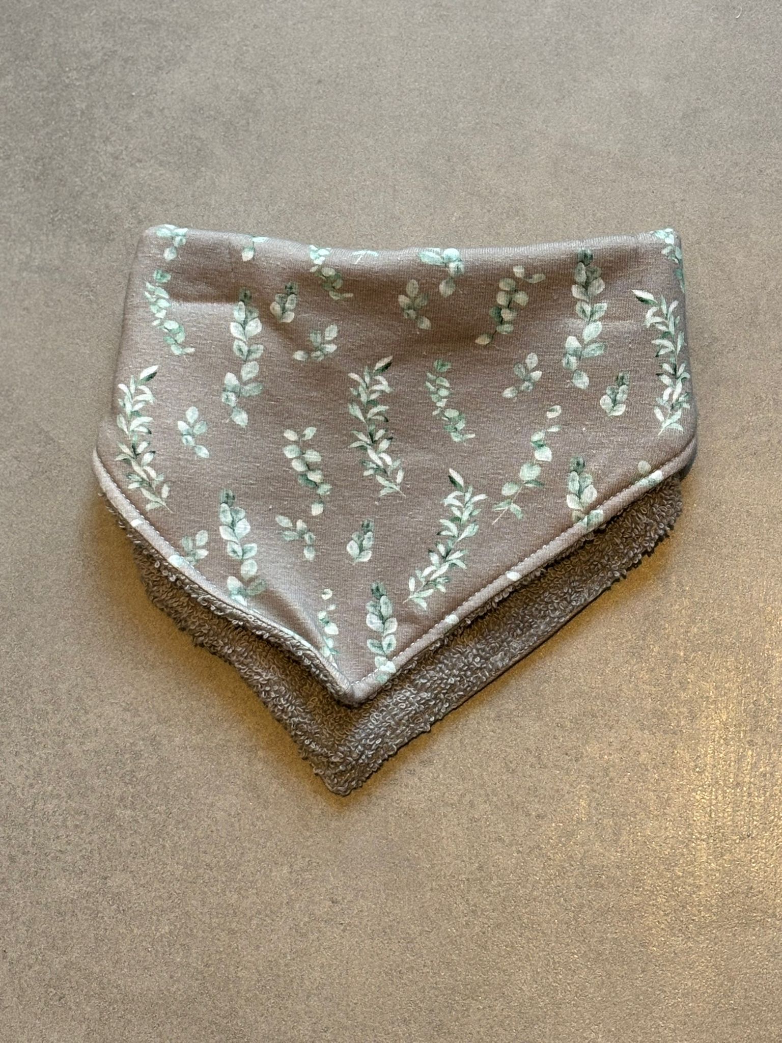 Bandana éponge OEKO-TEX® - Petites pousses vert d’eau