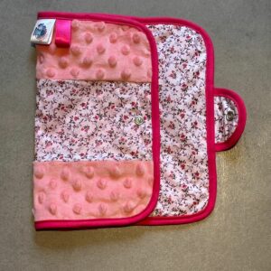 Protège carnet OEKO-TEX® - Liberty rose & Minky pastel