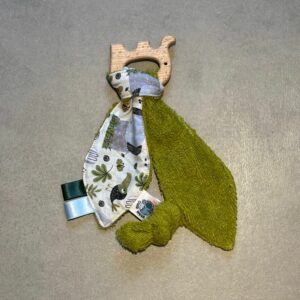 Anneau de dentition OEKO-TEX® - Petit monde forestier / vert mousse