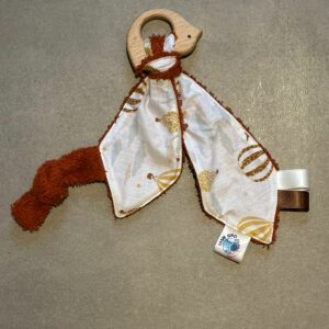 Anneau de dentition OEKO-TEX® - Animaux safari & douceur caramel