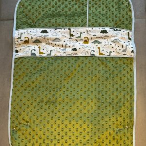 Tapis de change nomade OEKO-TEX® - Dinosaures Sauge