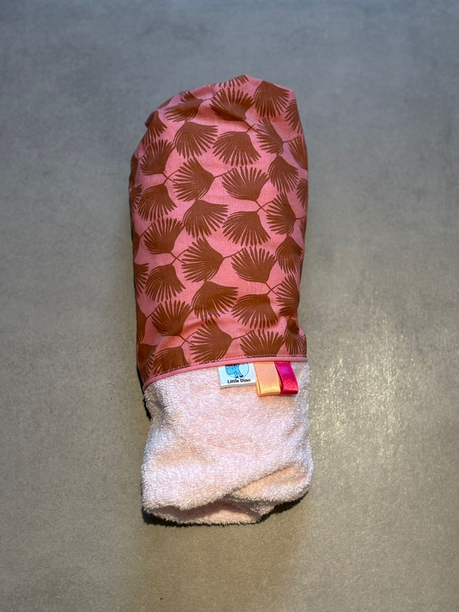 Housse Matelas à langer OEKO-TEX® - Feuilles Rose Terra