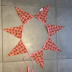 Banderoles OEKO-TEX® - Palmes Rose Terracotta