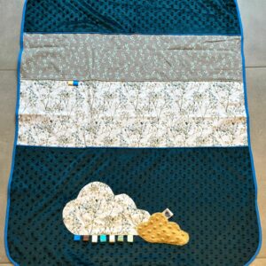 Couverture OEKO-TEX® - Nuages Floraux