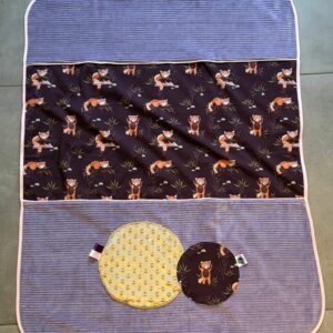 Couverture OEKO-TEX® - Panda Roux Lavande