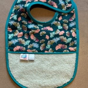 Bavoir OEKO-TEX® – Feuilles Ginkgo Multicolores