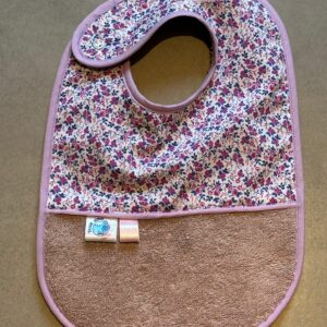 Bavoir OEKO-TEX® – Petites Fleurs Roses