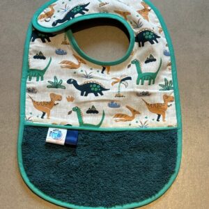 Bavoir OEKO-TEX® – Motif Dinosaures Jungle