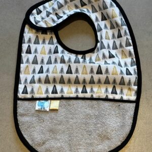 Bavoir OEKO-TEX® – Motif Forêt Noir & Or