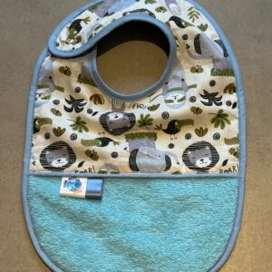 Bavoir OEKO-TEX® – Motif Paresseux & Feuillages