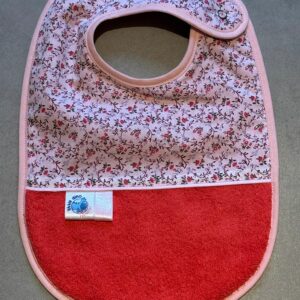 Bavoir OEKO-TEX® – Fleurs Roses Vintage