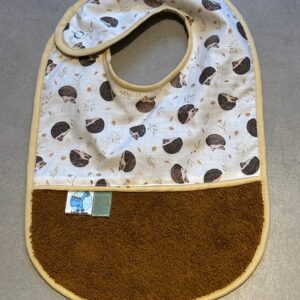 Bavoir OEKO-TEX® – Hérissons & Marron