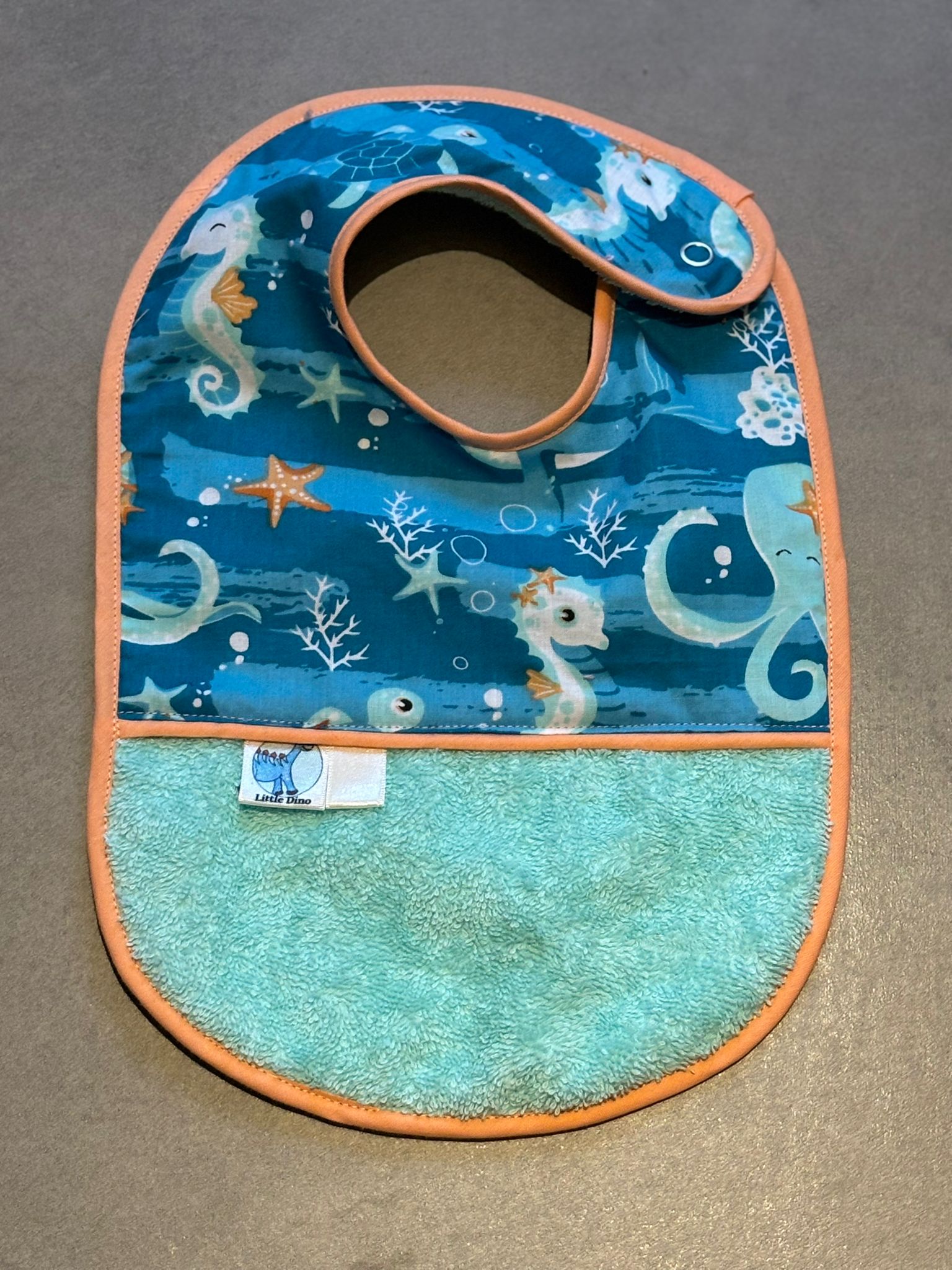 Bavoir OEKO-TEX® – Monde Marin & Turquoise