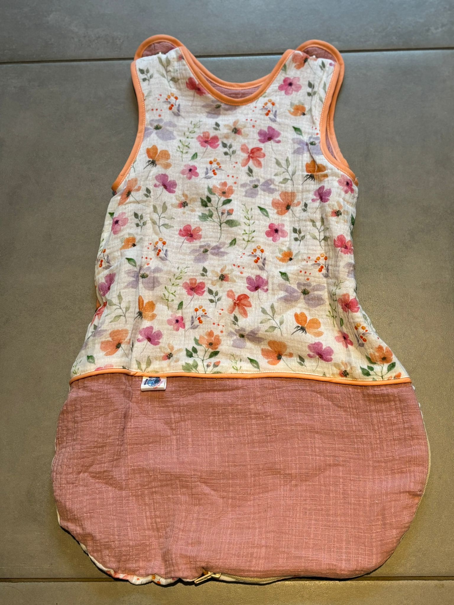 Gigoteuse été OEKO-TEX® - Bouquet d’Aurore orange